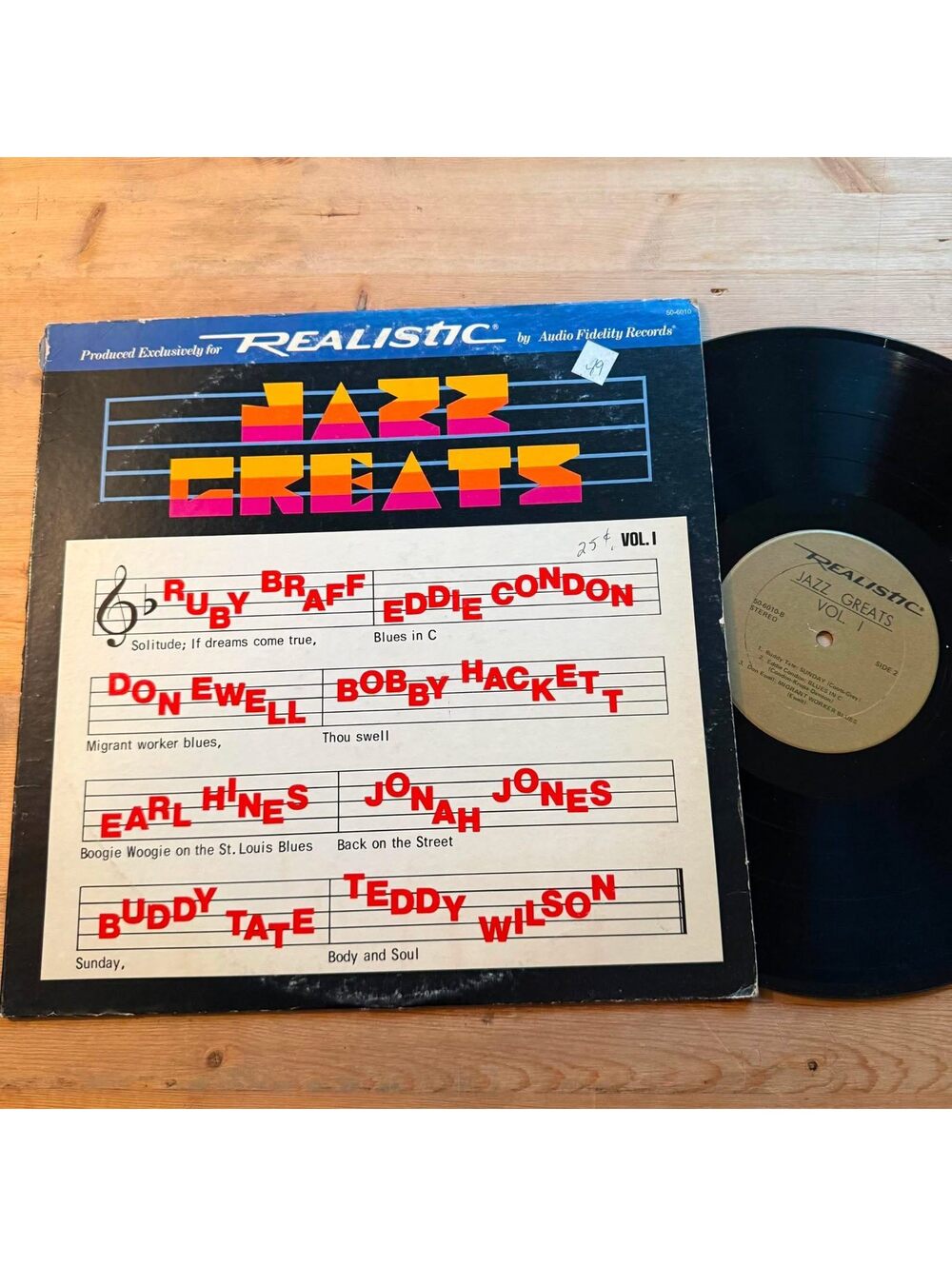 Various - Jazz Greats Vol. 1 33rpm VG+ VR24